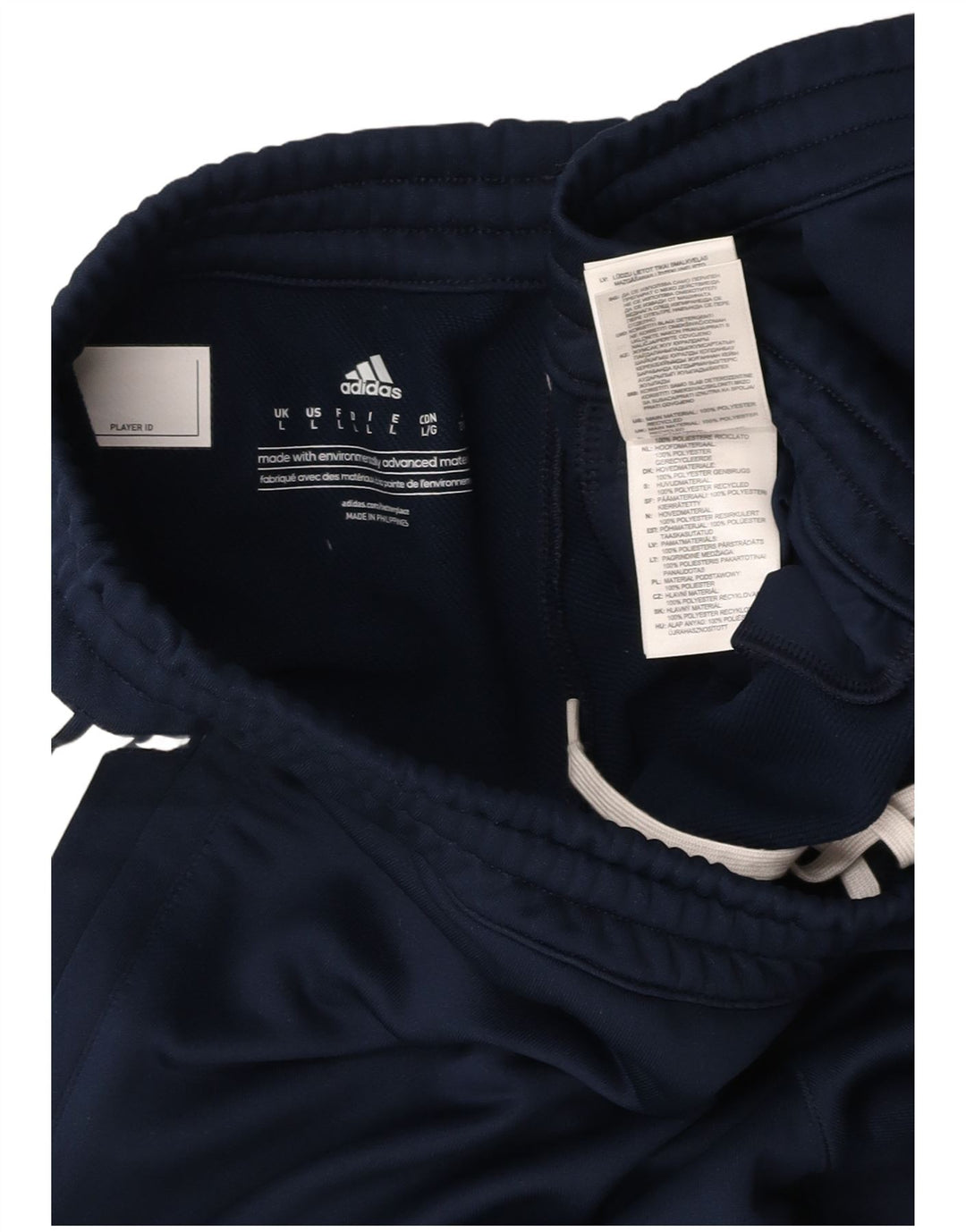 Pantaloni da tuta da uomo ADIDAS grandi in poliestere blu navy