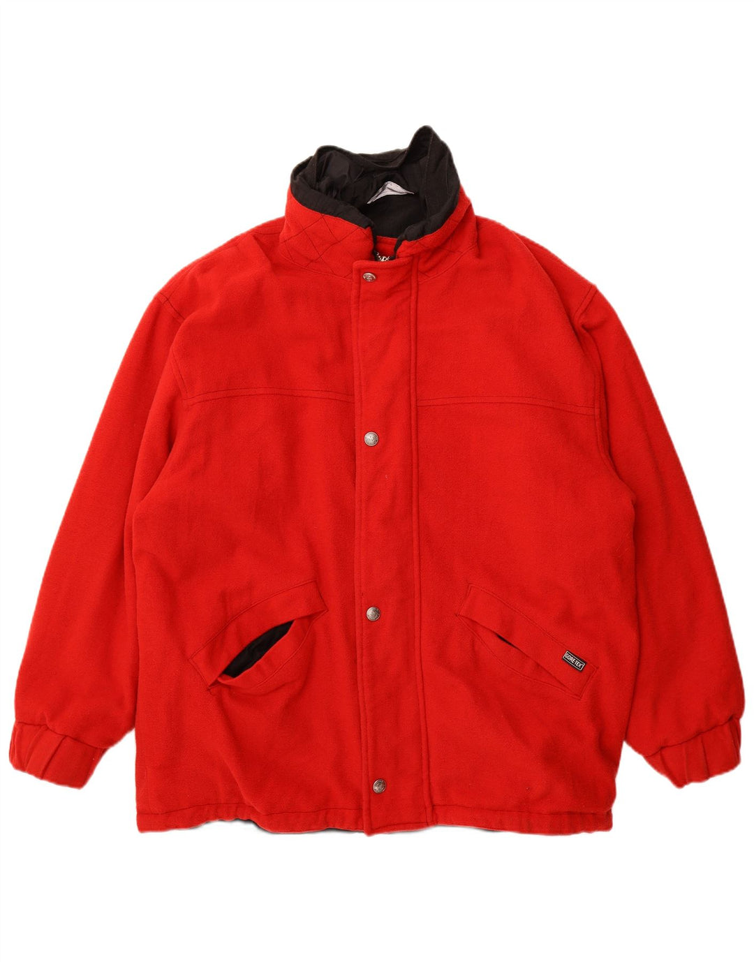 Giacca reversibile grafica Gore-Tex vintage da uomo UK 40 grande rossa in poliammide