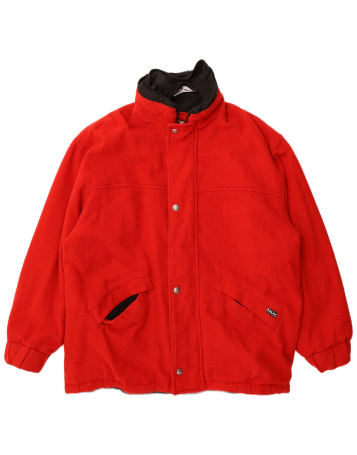 Giacca reversibile grafica Gore-Tex vintage da uomo UK 40 grande rossa in poliammide