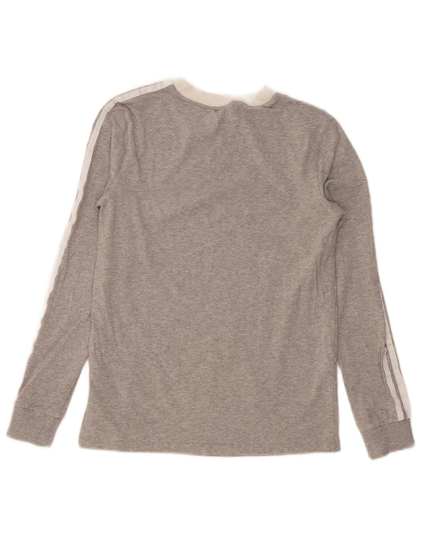 Top Adidas da donna a manica lunga UK 8 Small in cotone grigio