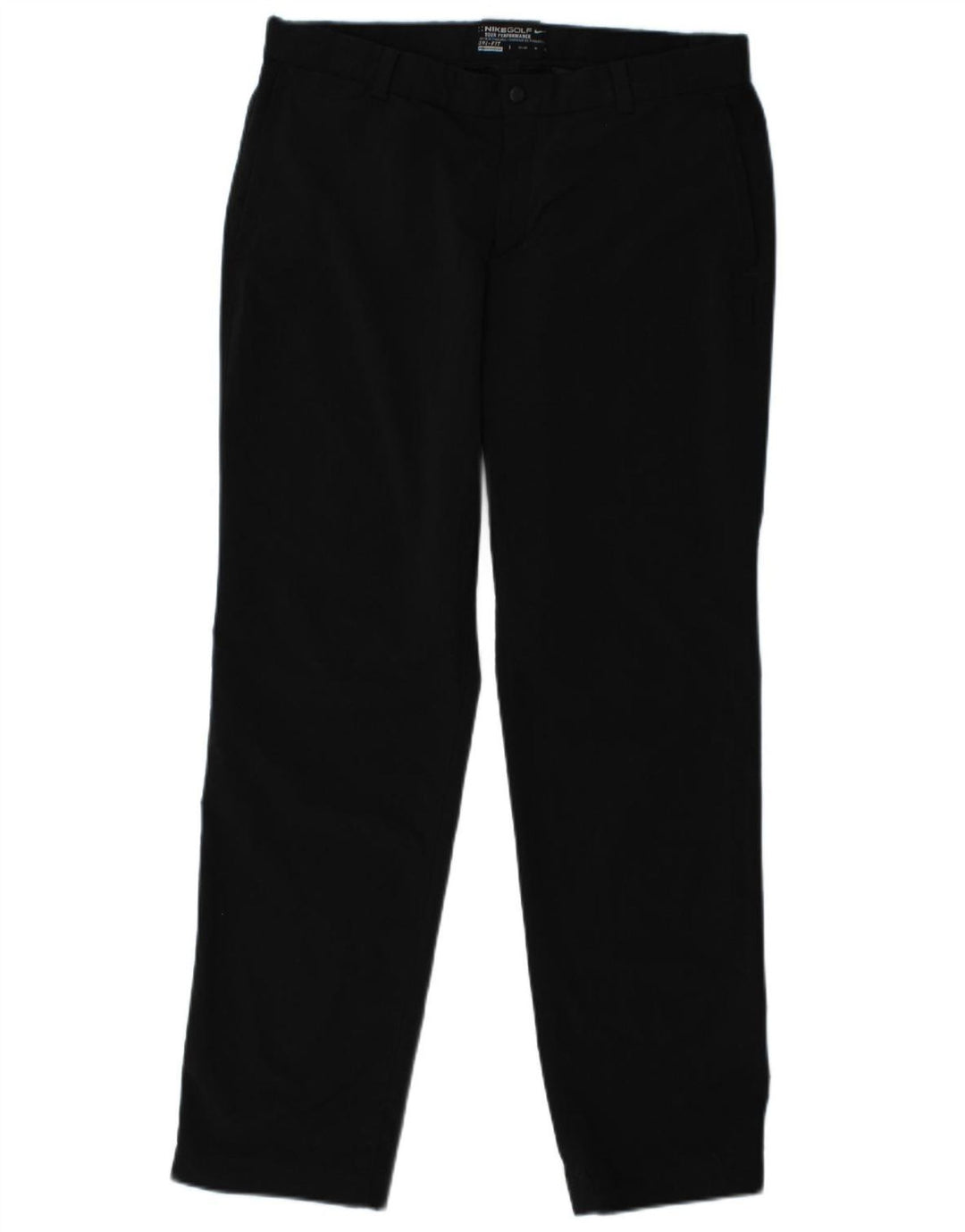 Pantaloni chino dritti NIKE Dri Fit da uomo W33 L32 poliestere nero
