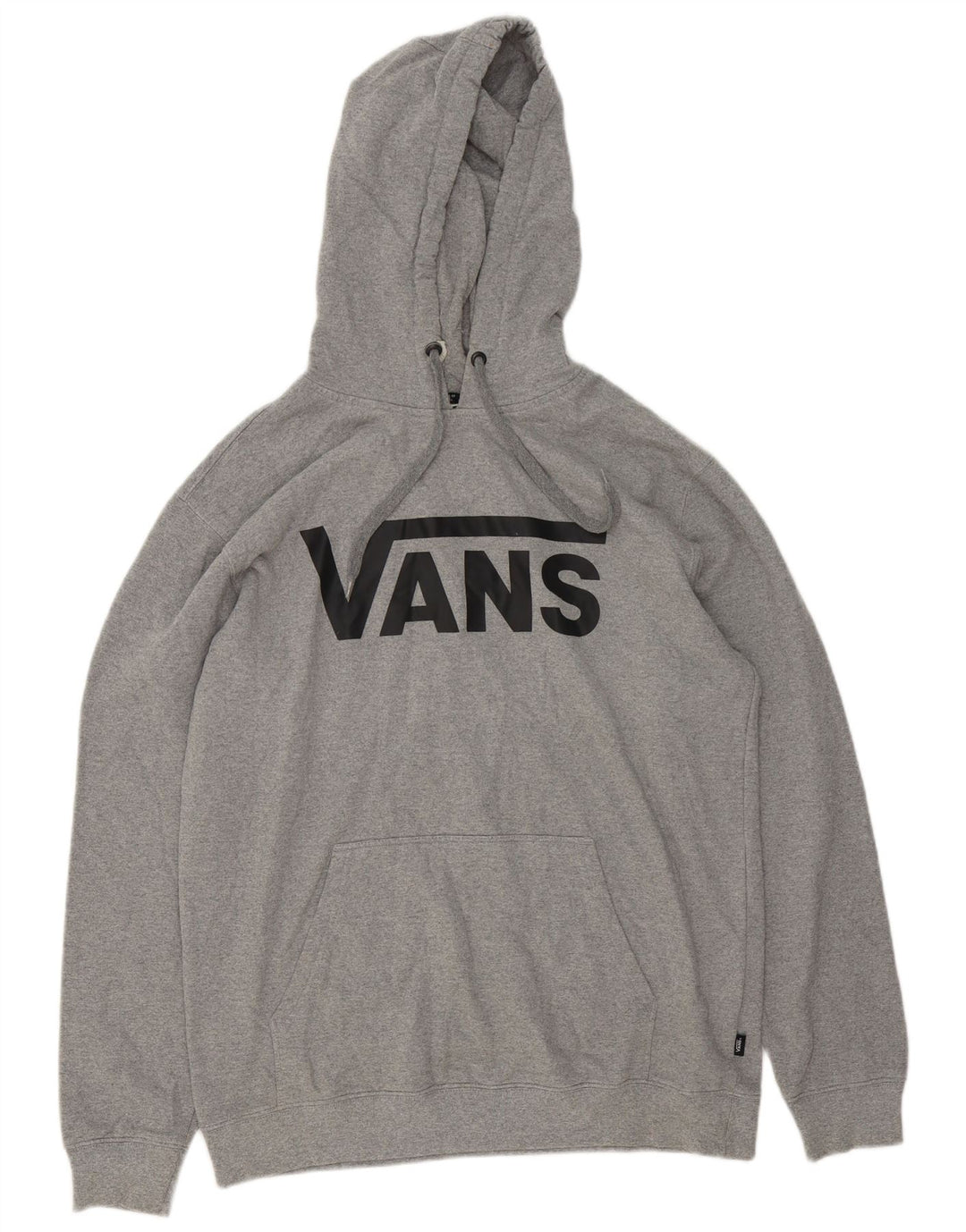 Felpa con cappuccio grafica da uomo Vans Large in cotone grigio