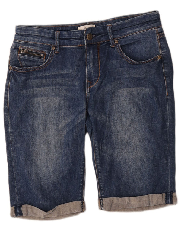 Pantaloncini di jeans da donna Lee Cooper US 10 Large W30 cotone blu