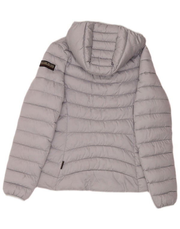 Giacca imbottita con cappuccio Geographic da donna Napapijri UK 14 Grigio medio