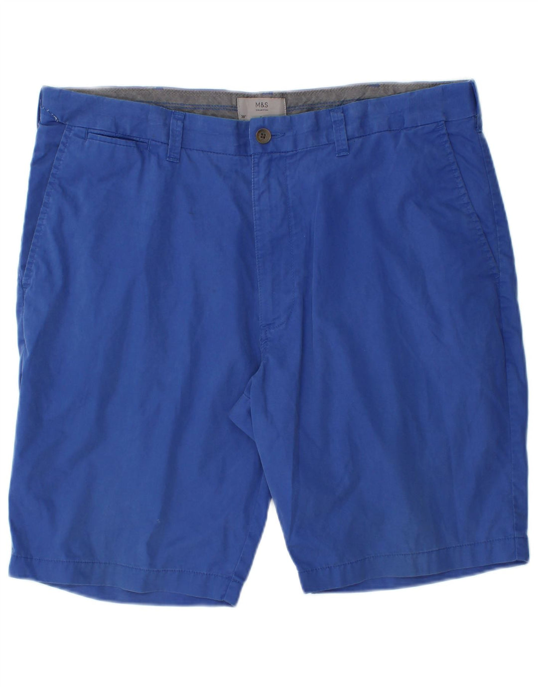 Pantaloncini chino da uomo Marks & Spencer W38 XL cotone blu