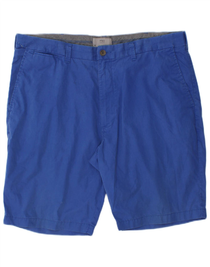 Pantaloncini chino da uomo Marks & Spencer W38 XL cotone blu