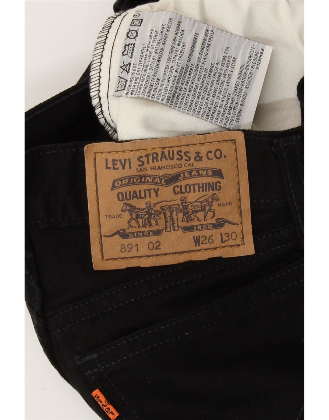 Jeans Levi's 891 affusolati da donna W26 L30 cotone nero