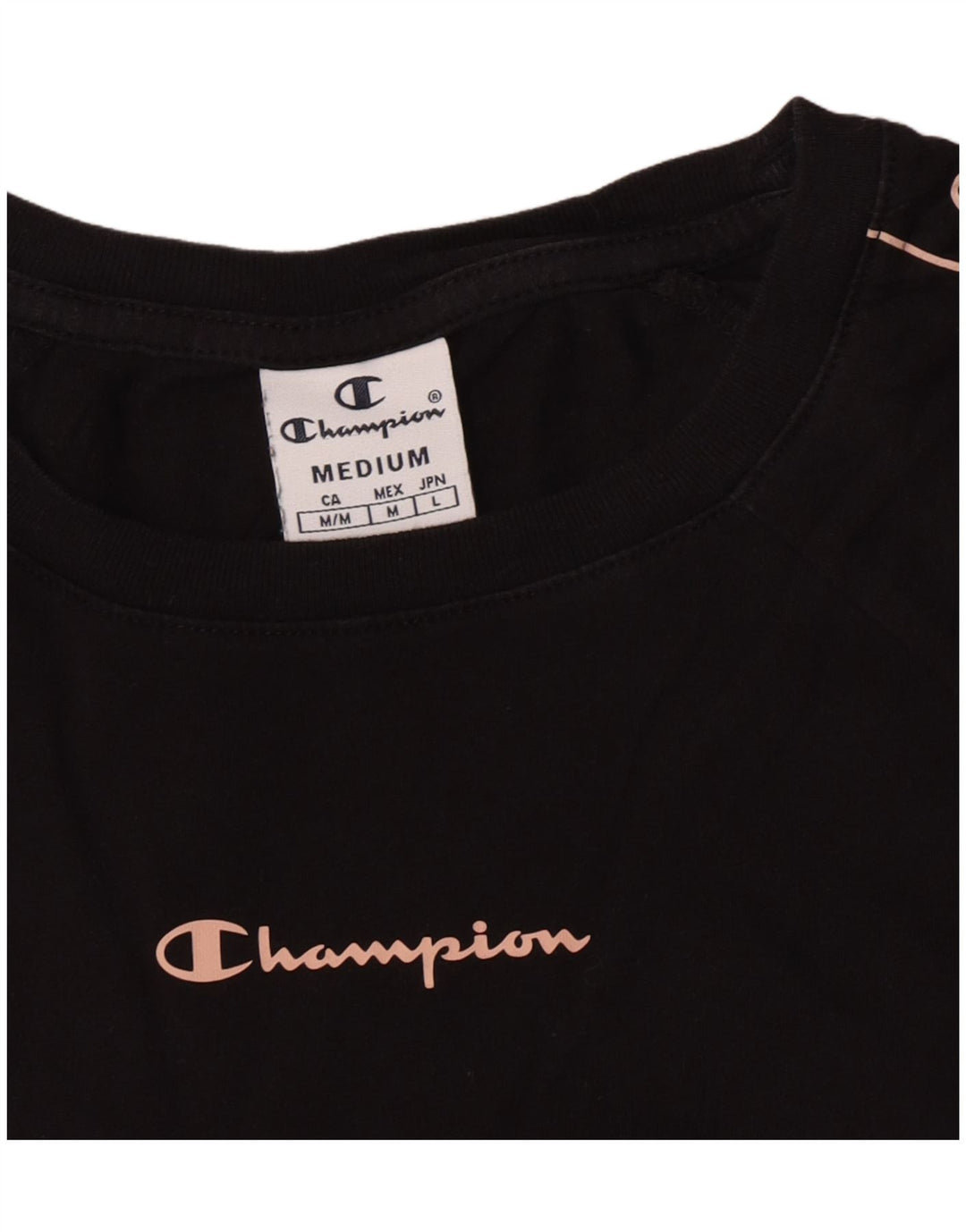 Top grafico da donna a maniche lunghe Champion UK 12 medio nero