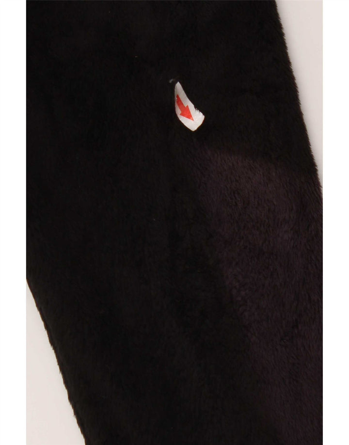 Giacca in pile foderata da donna Jack Wolfskin UK 16 grande poliestere nero