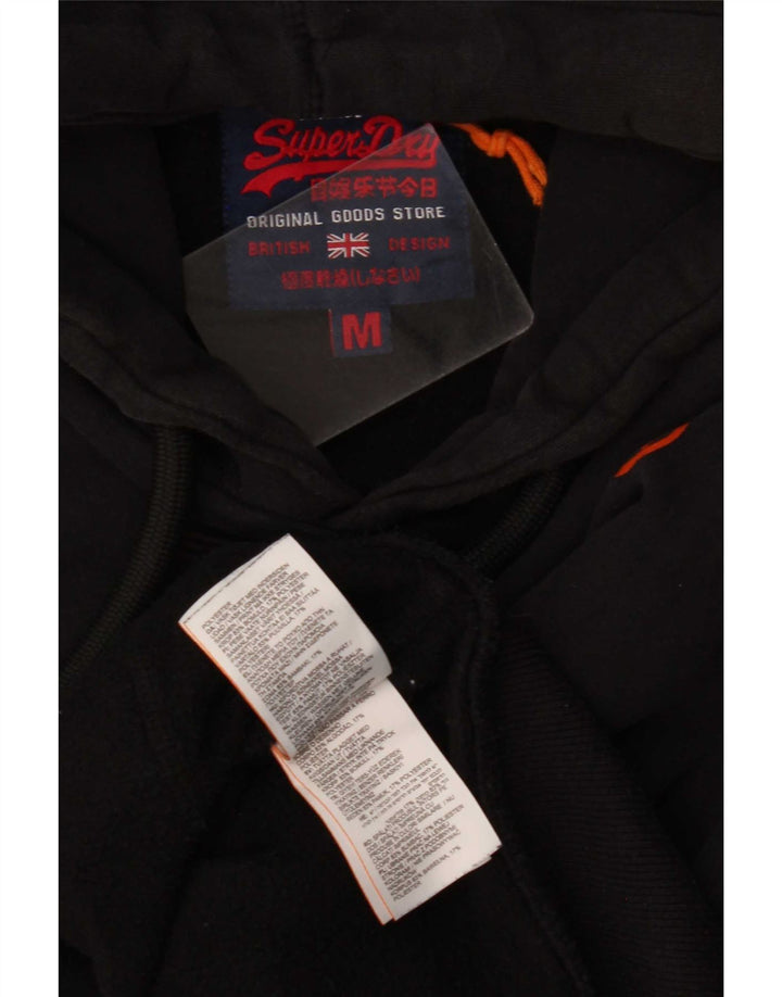 Maglione con cappuccio grafico da uomo Superdry in cotone nero medio