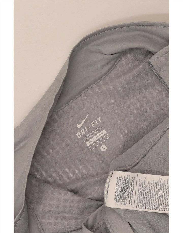 Giacca da tuta Nike Dri Fit da uomo, grande, in poliestere grigio