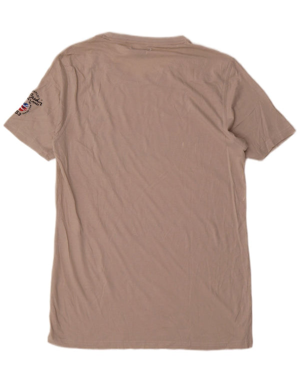 T-shirt grafica da uomo Pierre Cardin Top XL in cotone beige