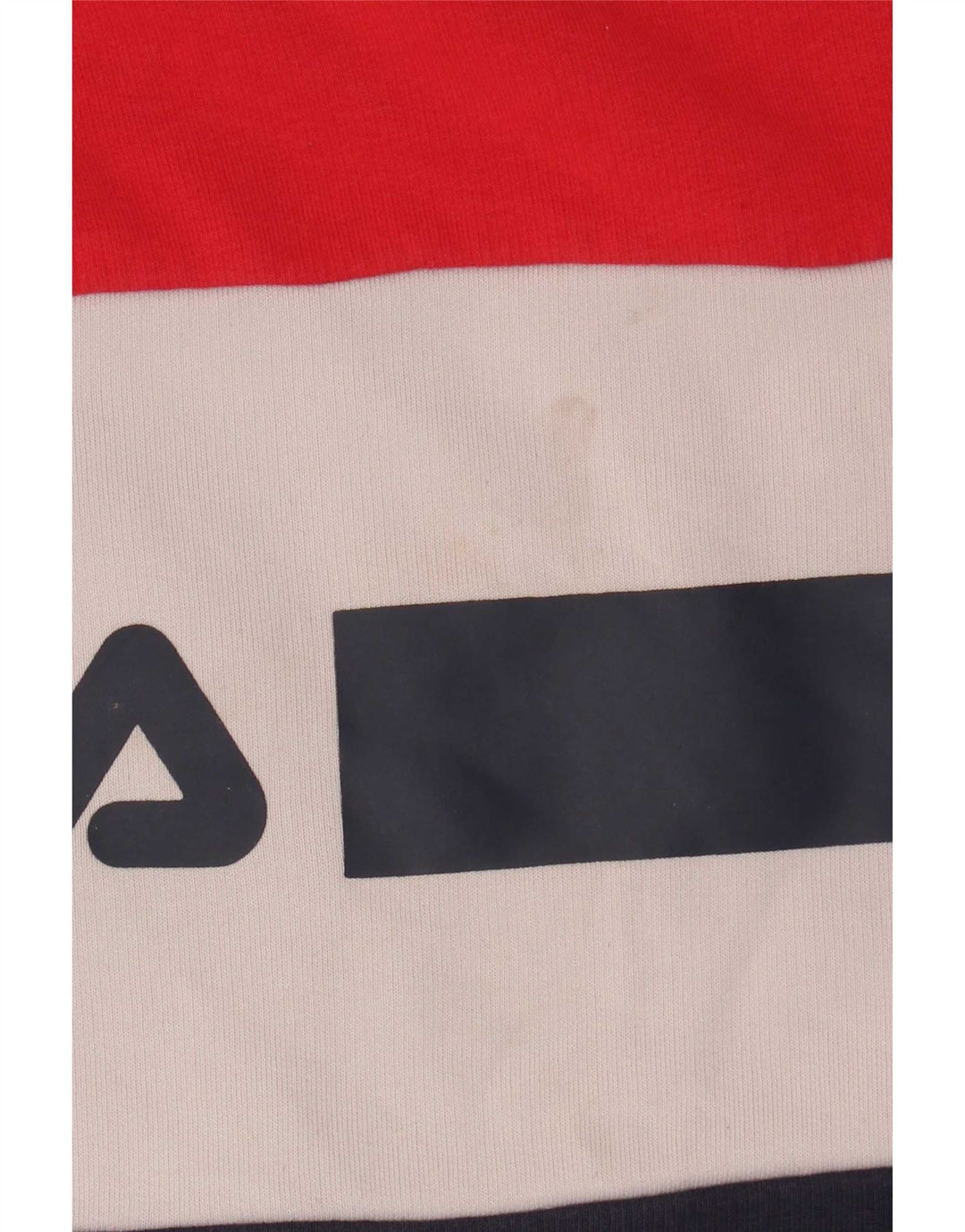 Felpa grafica da donna Fila Jumper UK 14 Cotone color block rosso medio