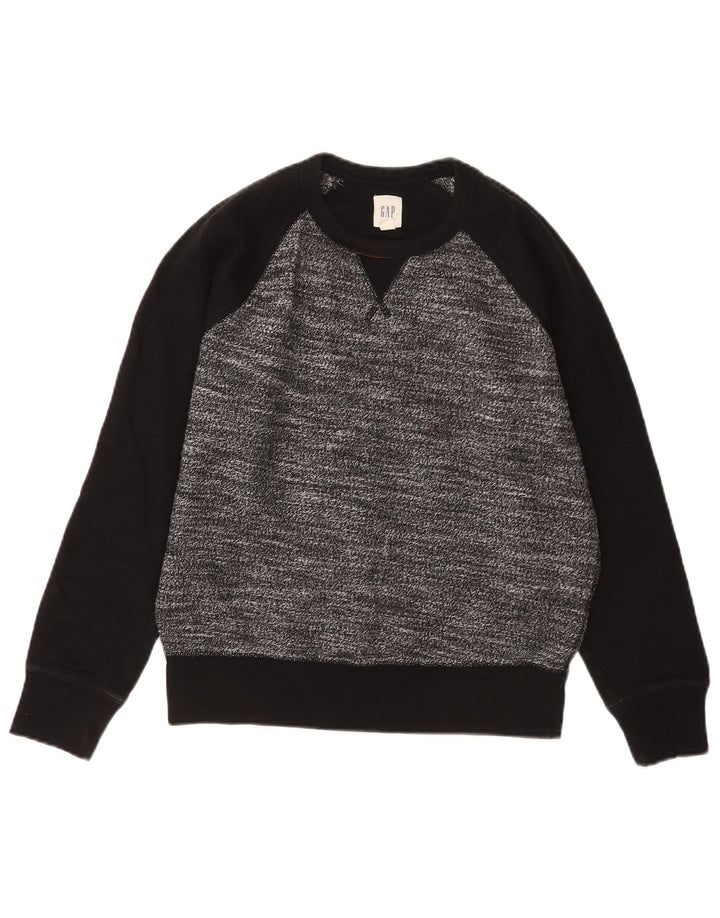 Gap Felpa da uomo Maglione Small Grigio Colourblock in cotone