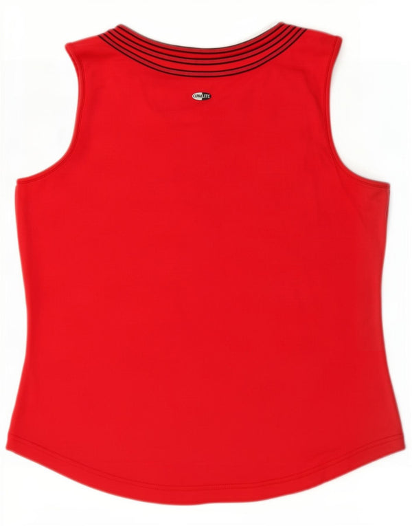 Canotta Adidas da donna UK 16 grande nylon rosso