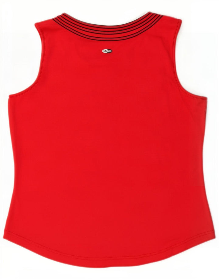 Canotta Adidas da donna UK 16 grande nylon rosso