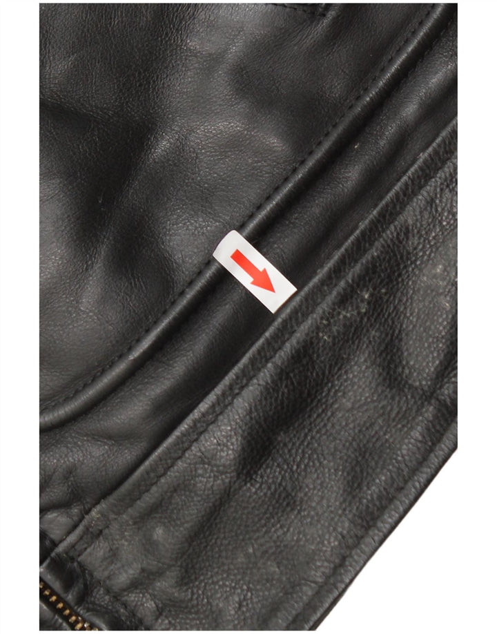 Giacca in pelle da uomo Jeanseria Del Corso UK 36 piccola nera