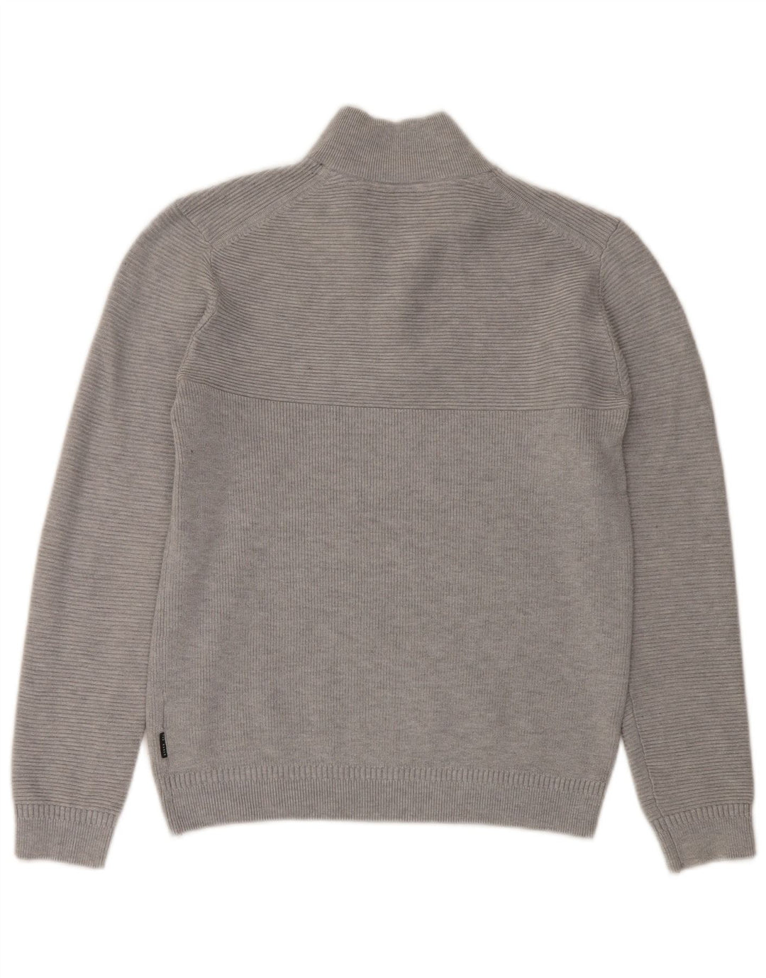 Ted Baker Maglione da uomo con zip e collo taglia 3 Poliestere grigio medio