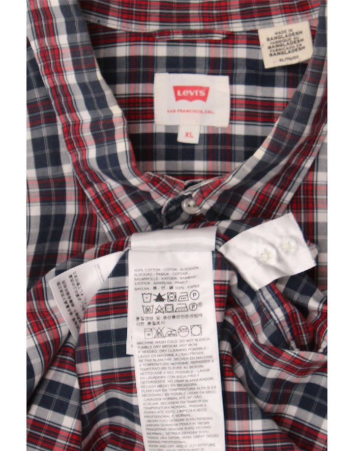 Camicia Levi's da uomo vestibilità regolare XL in cotone a quadri multicolore