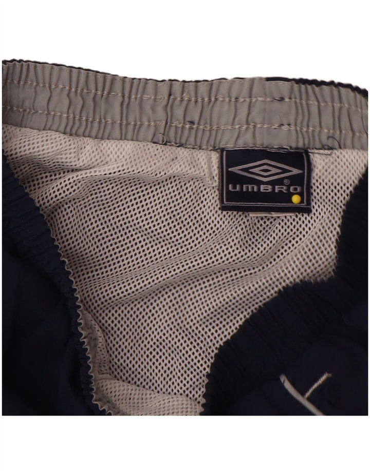 Pantaloncini sportivi grafici da ragazzo Umbro 9-10 anni medio poliestere blu navy