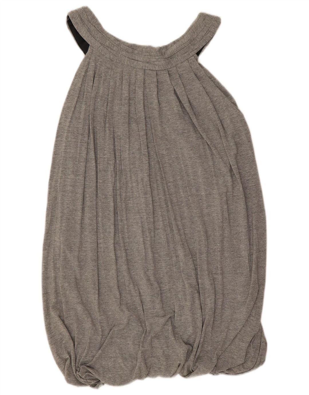 Abito a palloncino senza maniche da donna Zara UK 12 Viscosa grigio medio