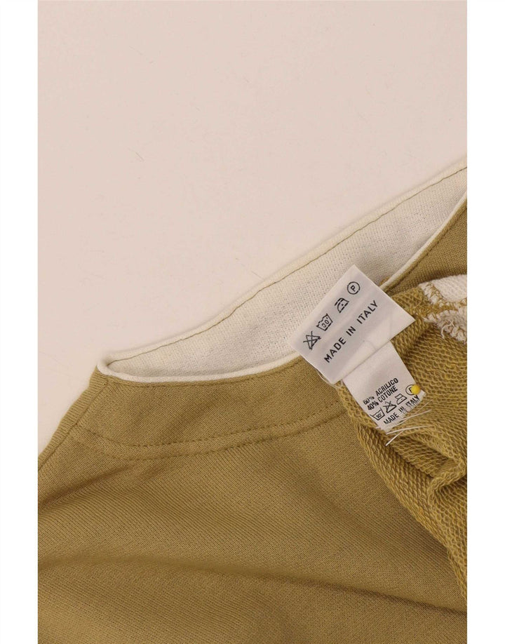 Maglione cardigan oversize da donna vintage UK 14 Colorblock color kaki medio