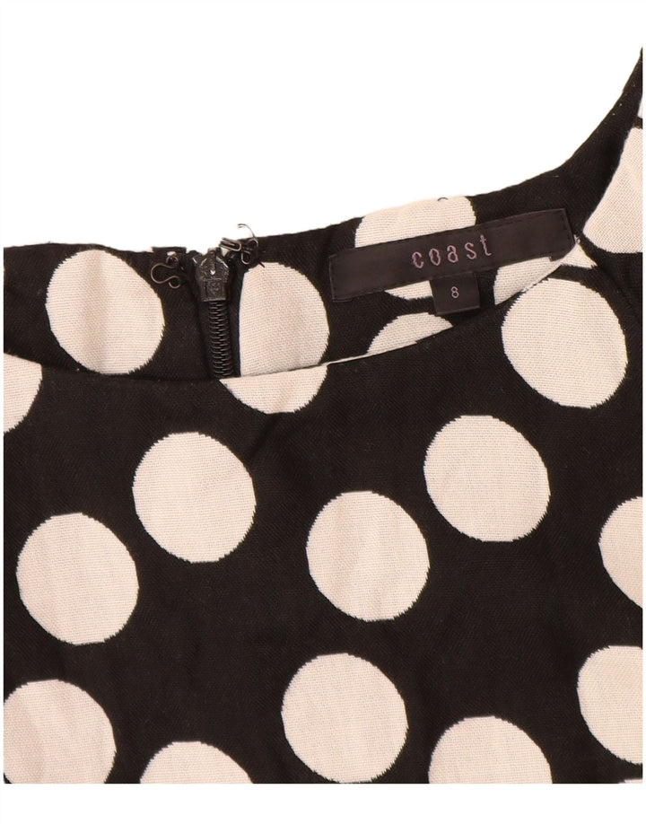 Abito tubino da donna Coast UK 8 piccolo cotone nero a pois