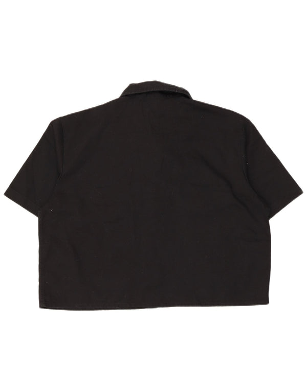 Dickies Camicia a maniche corte da donna UK 16 Large Nero Poliestere
