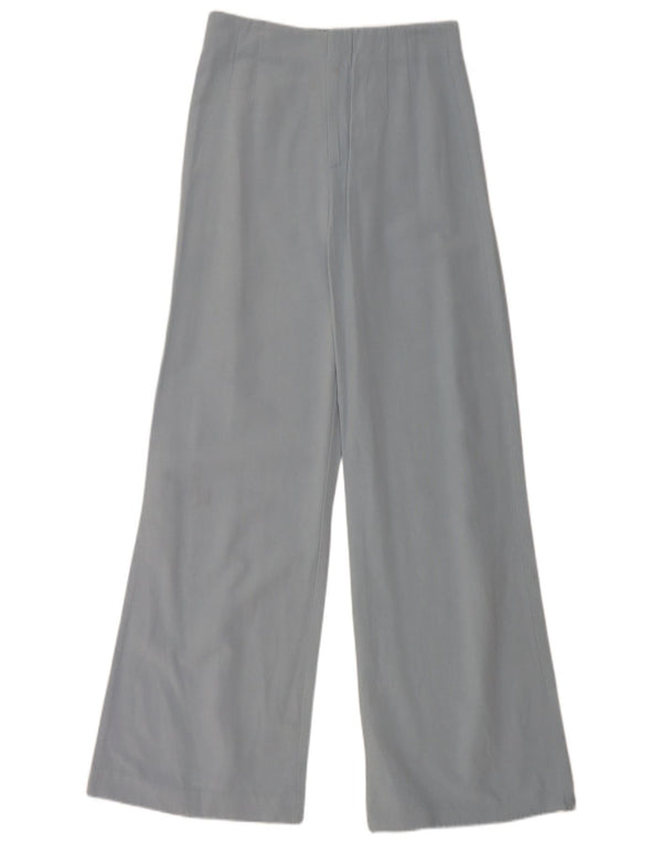 Pantaloni casual a gamba larga da donna Zara piccoli W26 L31 blu