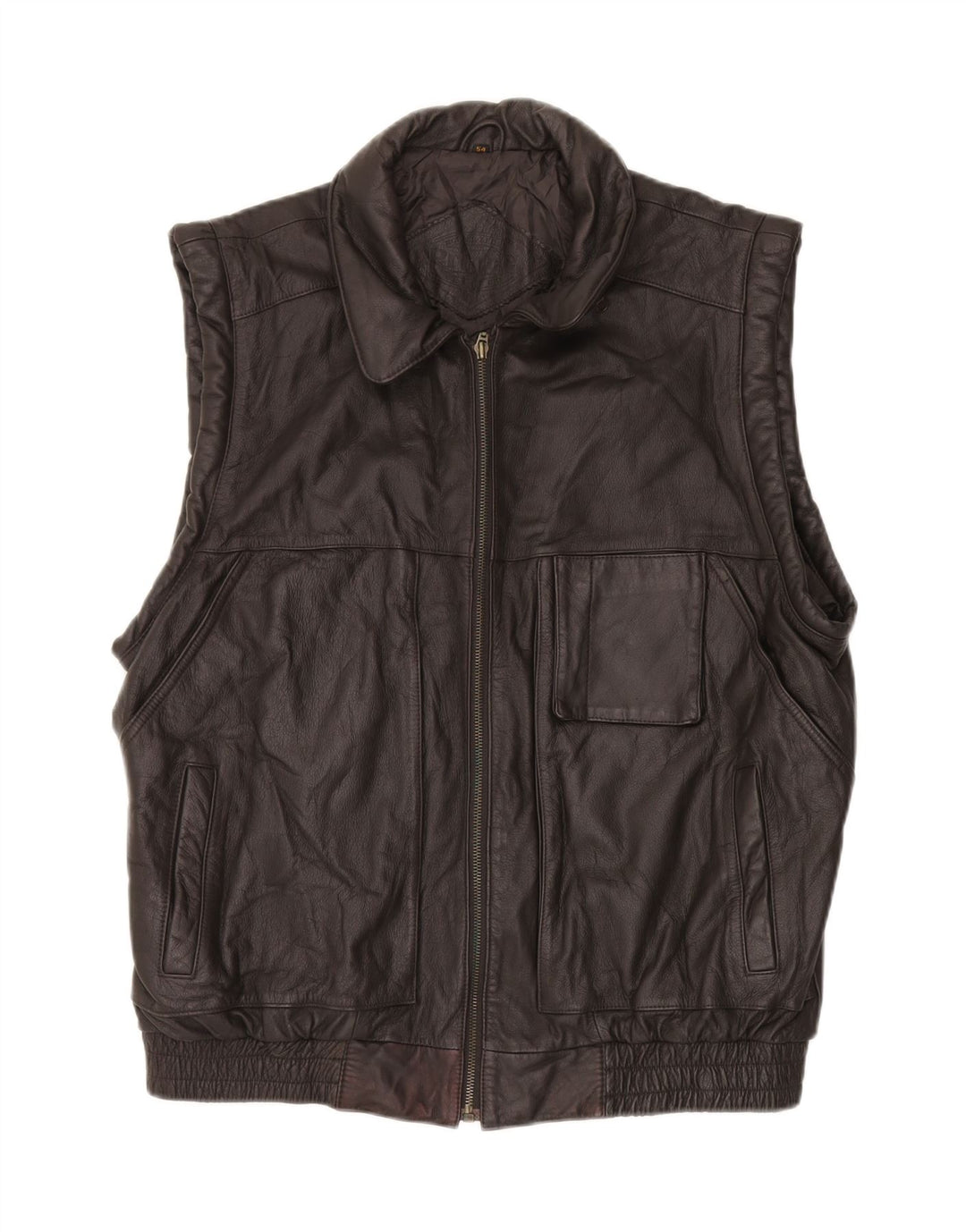 Gilet in pelle da uomo PRINCE IT 54 2XL Pelle nera