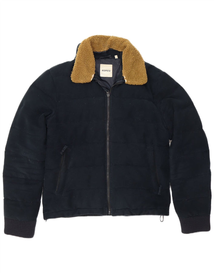 Giacca imbottita da uomo Aspesi UK 38 cotone medio blu navy