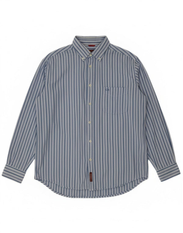 Camicia Carrera Uomo Cotone Righe Grandi Blu