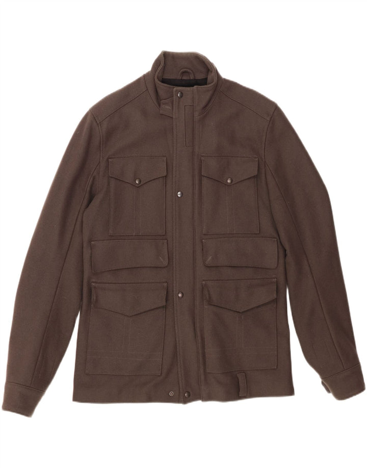 Giacca a vento da uomo REISS UK 40 Large Grigio Lana Vergine