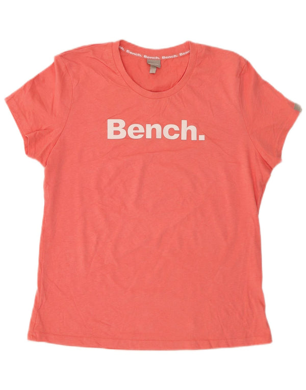 T-shirt grafica da donna BENCH Top UK 16 grande rosa