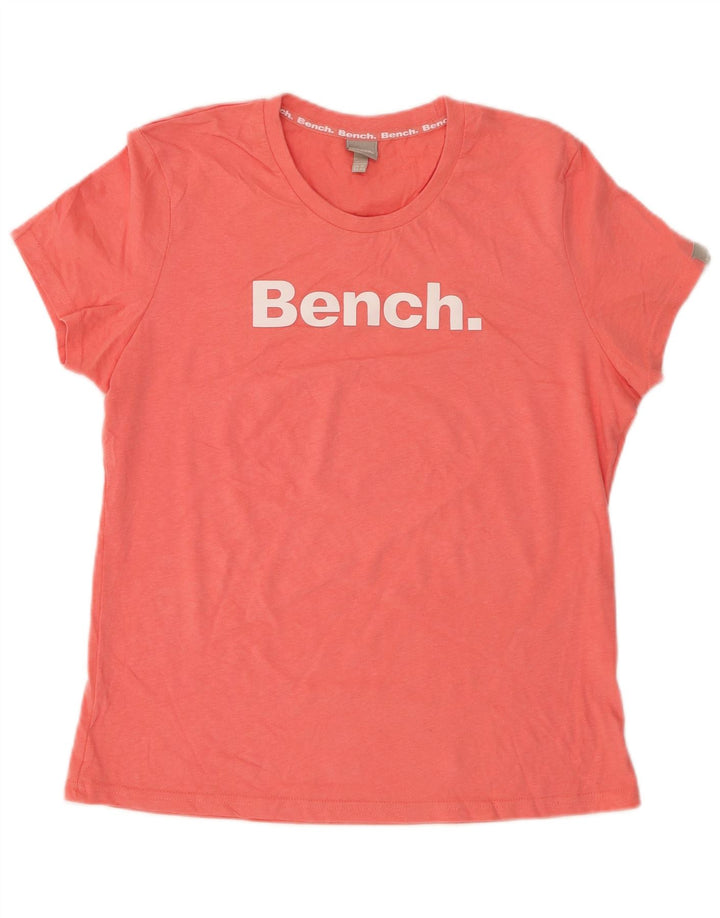 T-shirt grafica da donna BENCH Top UK 16 grande rosa