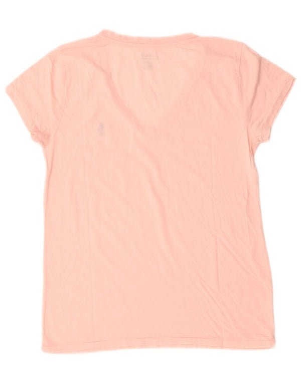 Polo Ralph Lauren T-shirt da donna Top UK 10 piccola in cotone rosa