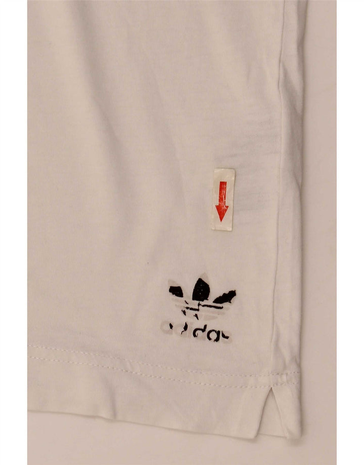 T-shirt da uomo Adidas Top in cotone bianco medio