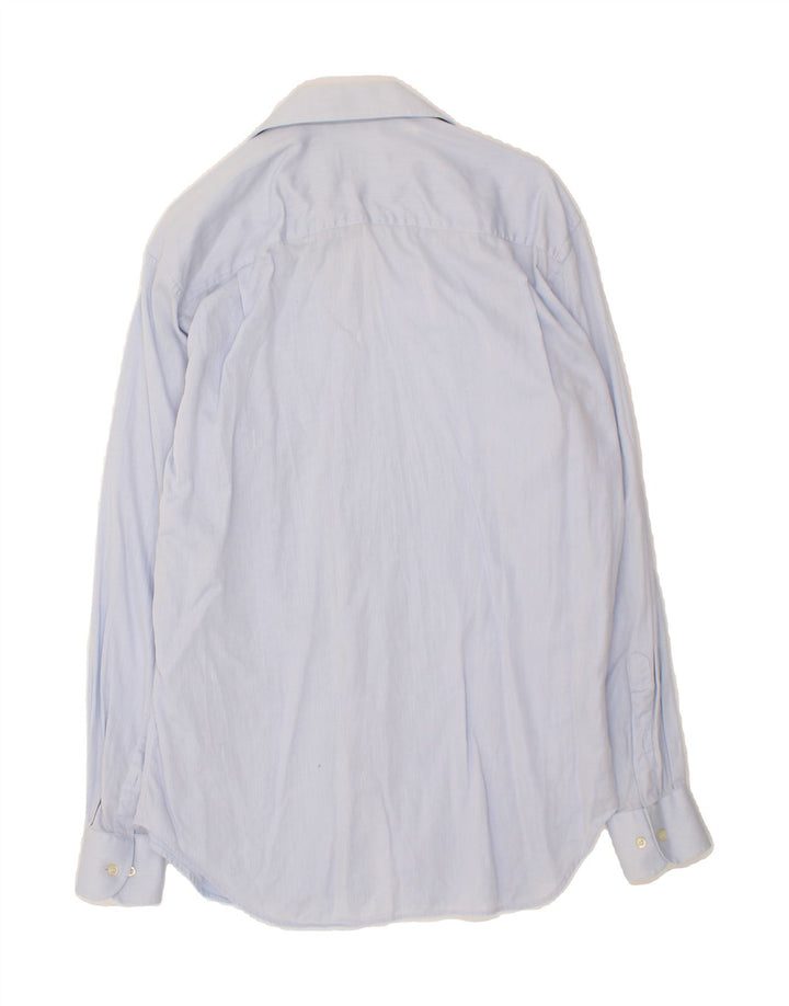 TRUSSARDI Mens Shirt Size 15 1/2 Medium Blue Cotton Vintage Trussardi and Second-Hand Trussardi from Messina Hembry 