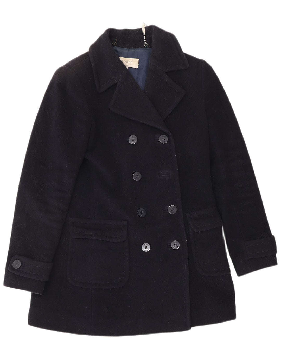 Cappotto da marinaio da donna HOBBS UK 10 piccolo in lana blu navy
