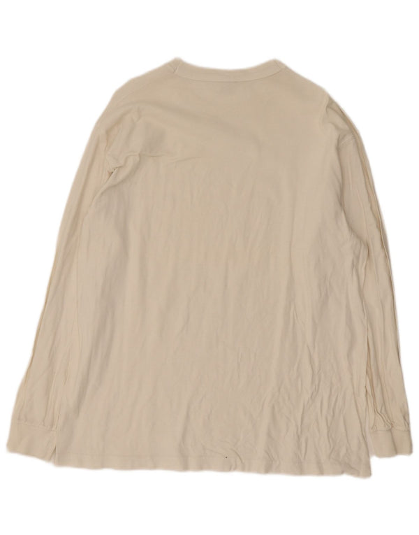 Levi's Uomo Top Manica Lunga Grande Cotone Bianco