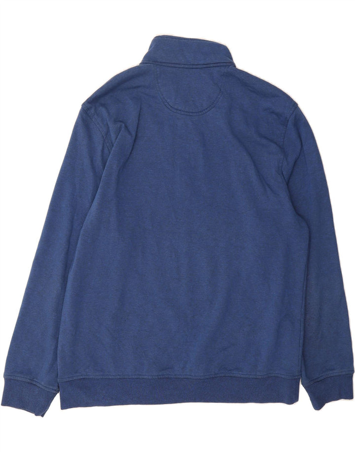 IZOD Mens Zip Neck Sweatshirt Jumper Large Navy Blue Polyester Vintage Izod and Second-Hand Izod from Messina Hembry 