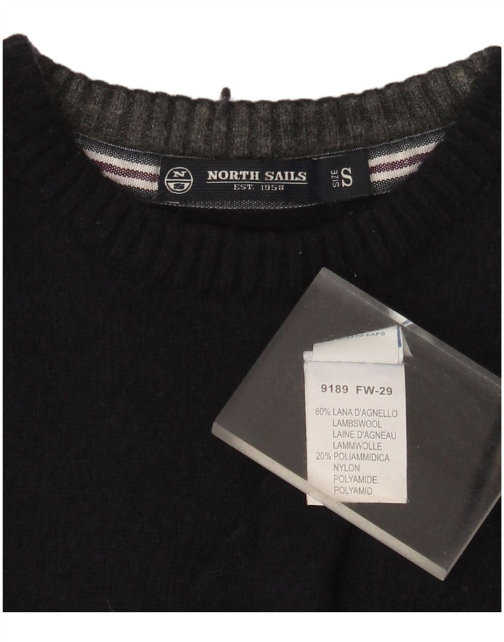 Maglione maglione girocollo da donna North Sails UK 10 piccolo in lana blu navy