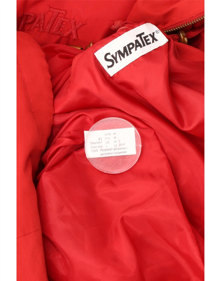 Giacca a vento oversize con cappuccio da donna Sympatex UK 20 2XL poliestere rosso