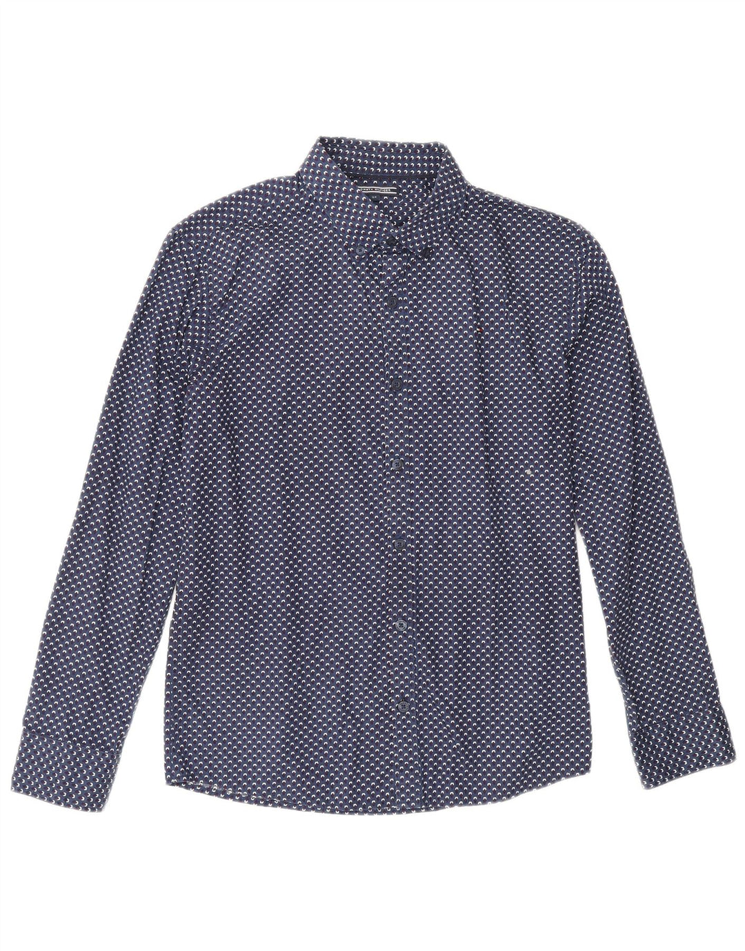 TOMMY HILFIGER Camicia da bambino con motivo astratto 13-14 anni in cotone blu navy