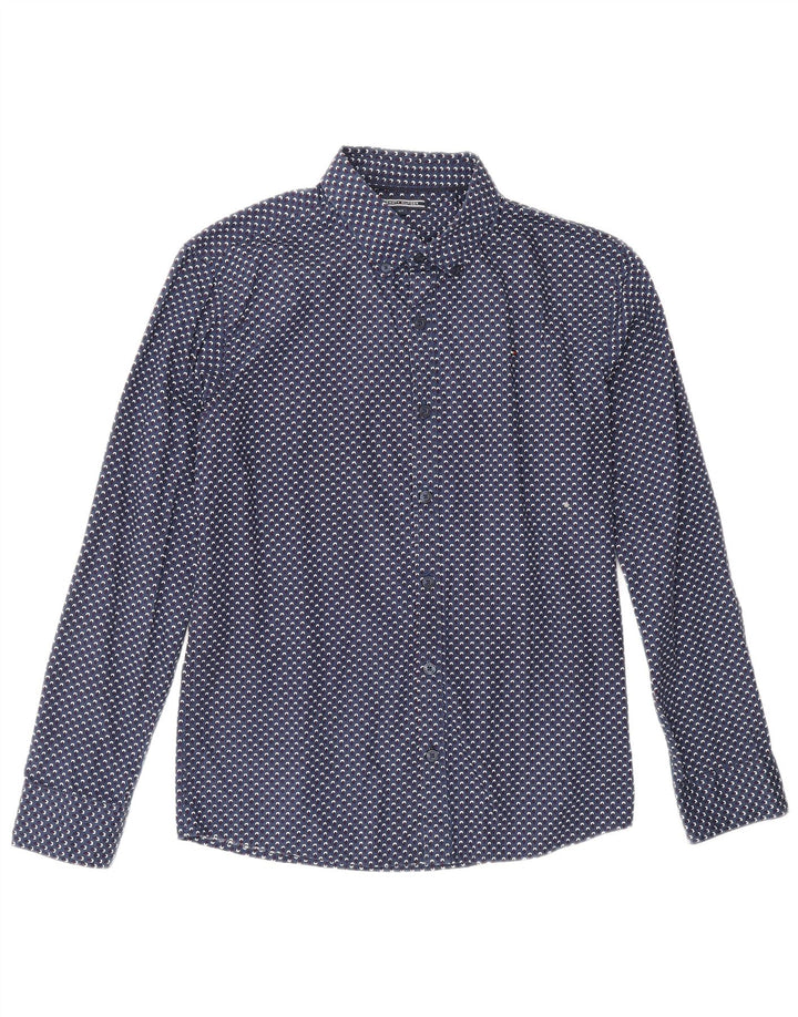 TOMMY HILFIGER Camicia da bambino con motivo astratto 13-14 anni in cotone blu navy