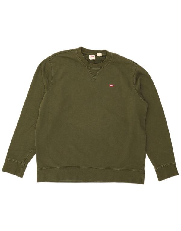 Levi's Uomo Standard Felpa Maglione XL Cachi