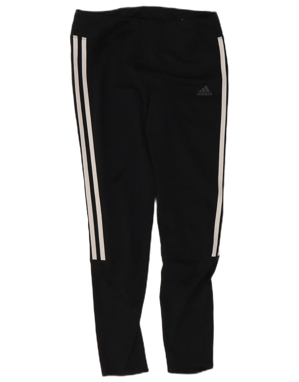 Leggings corti da donna Adidas UK 12/14 Sport in poliestere nero medio