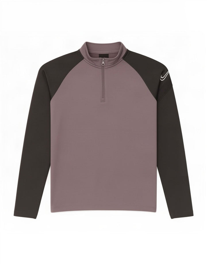 Top della tuta pullover Nike da ragazzo Dri Fit 12-13 anni Large Grigio Colourblock