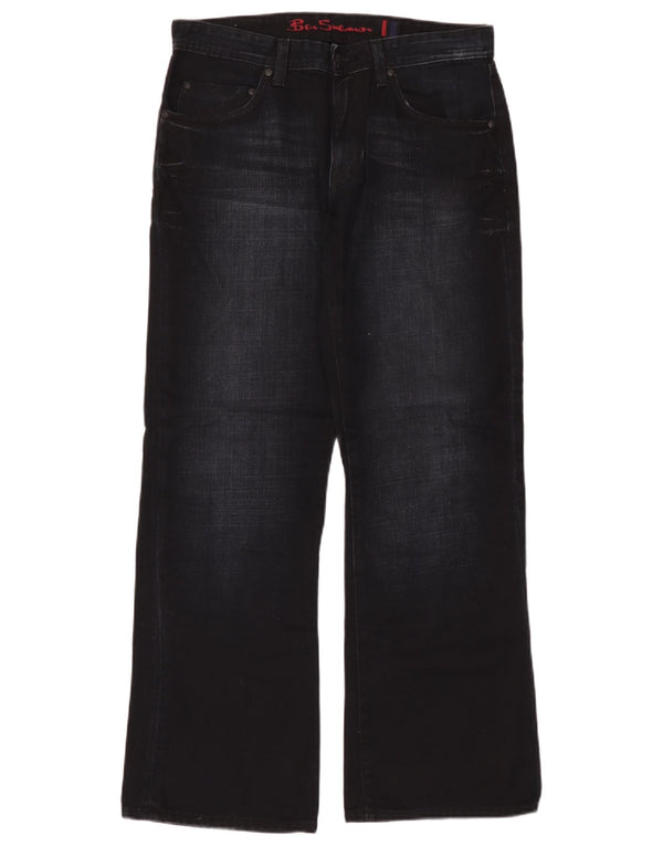 Jeans bootcut da uomo Ben Sherman W32 L30 cotone blu navy