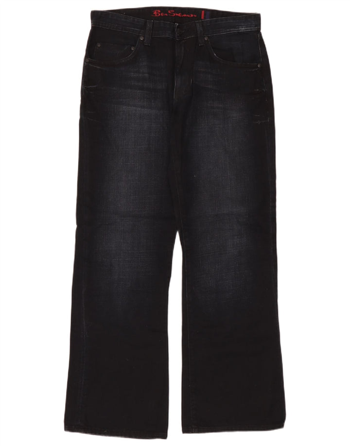 Jeans bootcut da uomo Ben Sherman W32 L30 cotone blu navy